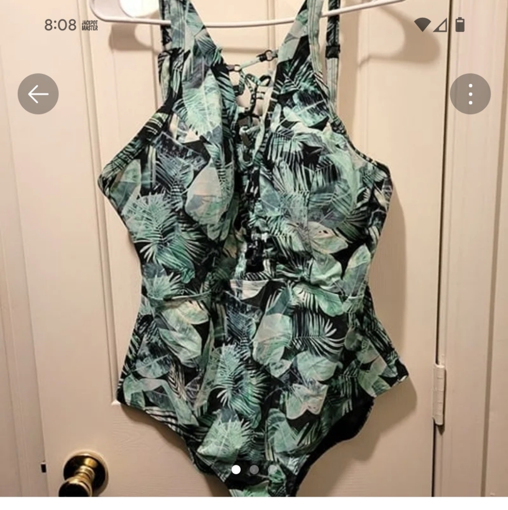 Torrid Tropical Leaf Print One-Piece Swimsuit